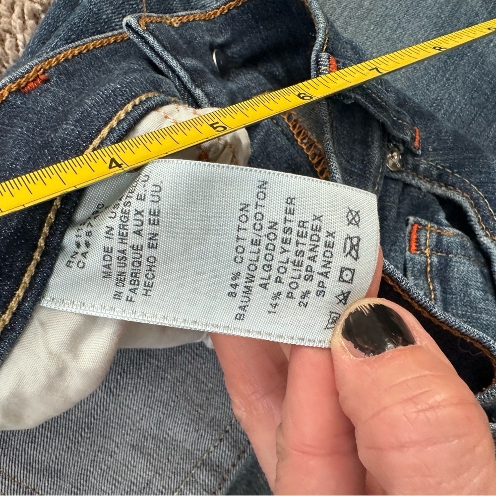 True Religion Cora Mid Rise Straight Leg Jeans Sz 27 Tall - Picture 6 of 11